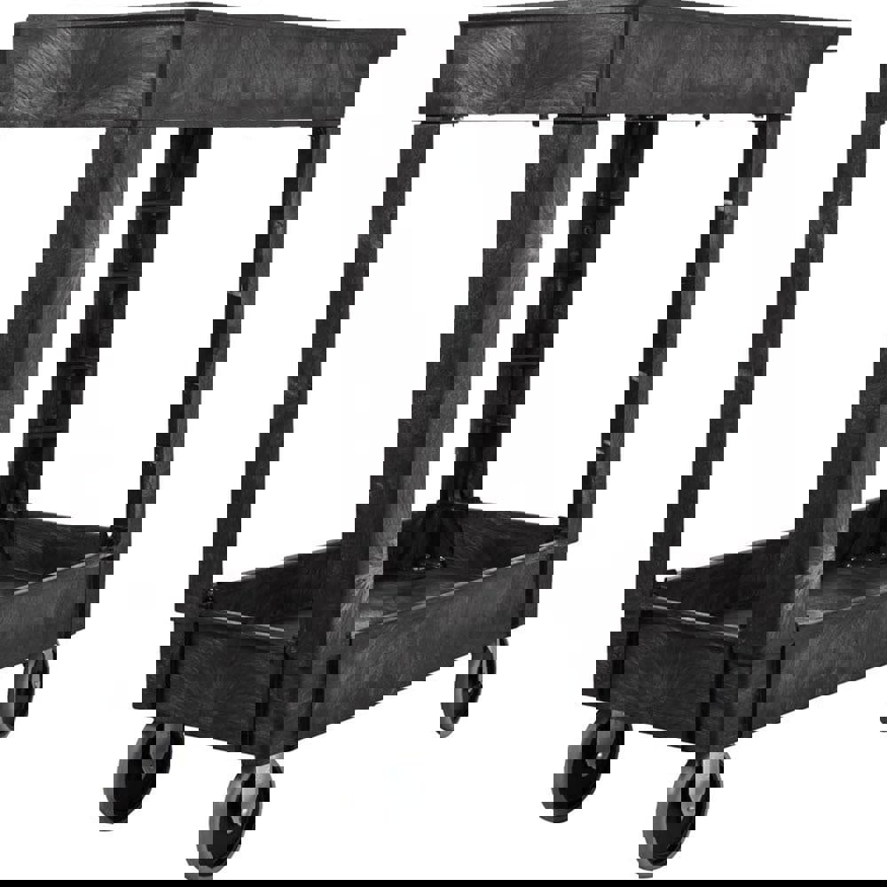 Service/Utility Carts, Plastic, 2 Shelves, 500 lb Capacity, 34.13